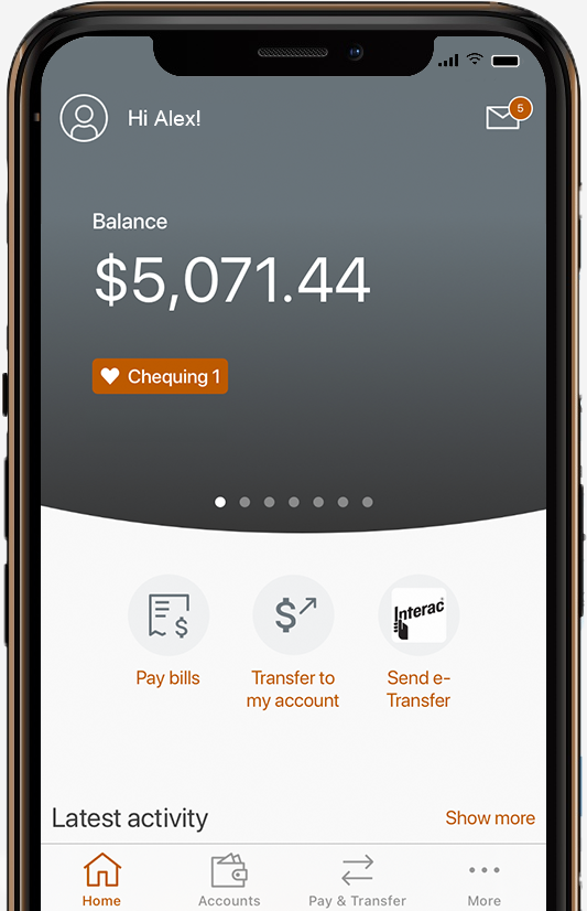 photo of a phone showing the Alterna Savings mobile app screen