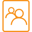 two people side by side icon
