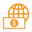 globe with cash icon